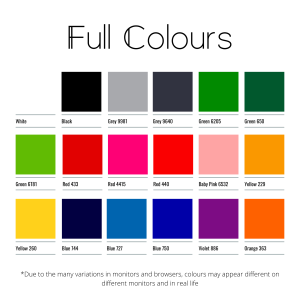 3mm Full Colours  - Sample Pack
